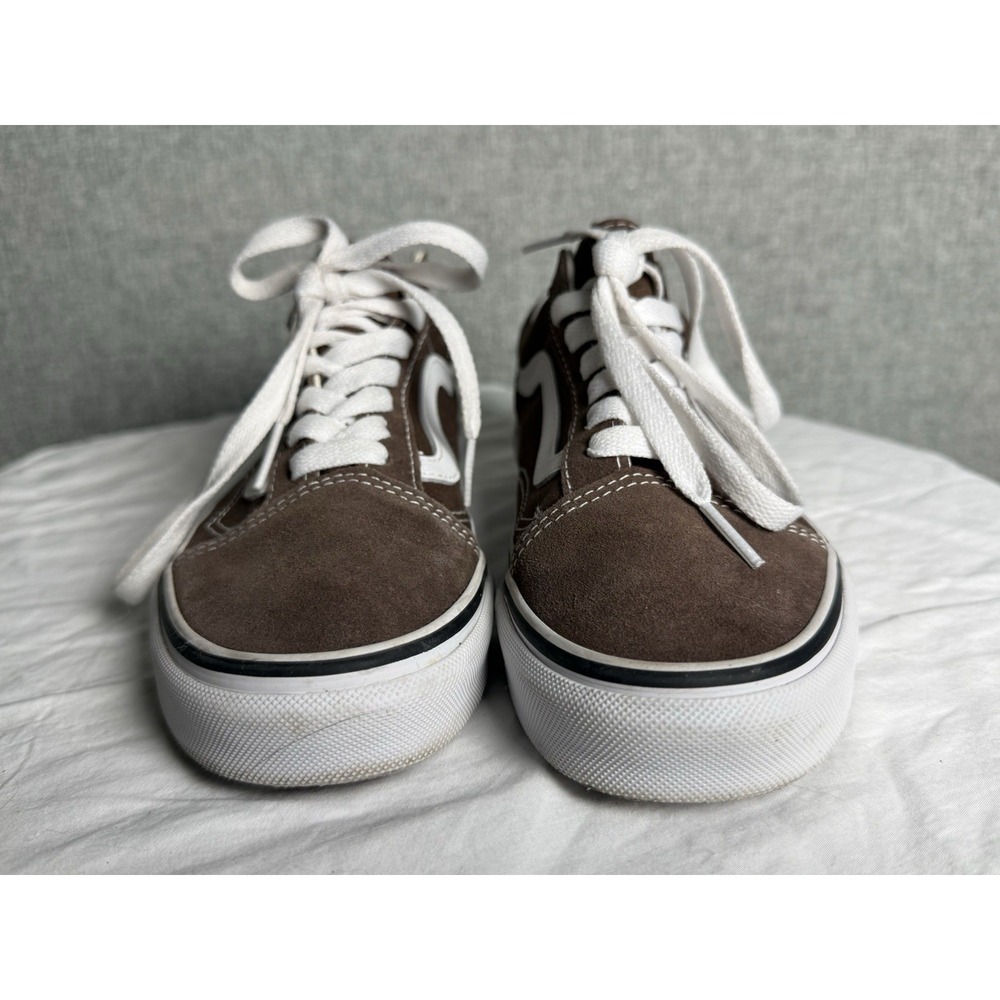 VANS Old Skool Suede Skate Shoes Brown Rain Drum White Size Boys/Men 4.5 Women 6 - Picture 5 of 6